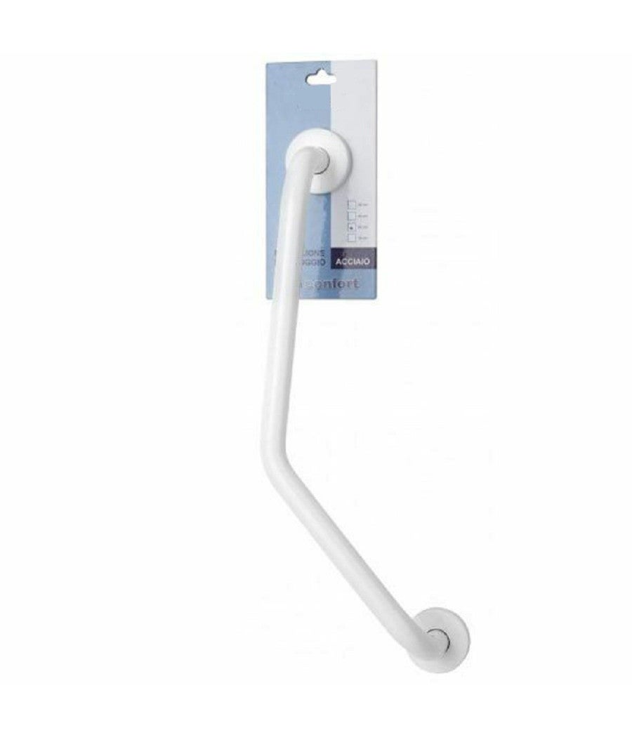 Trade Shop - Maniglione Da Bagno Per Anziani Disabili Acciaio Bianco Antiscivolo 60 Cm - - 2