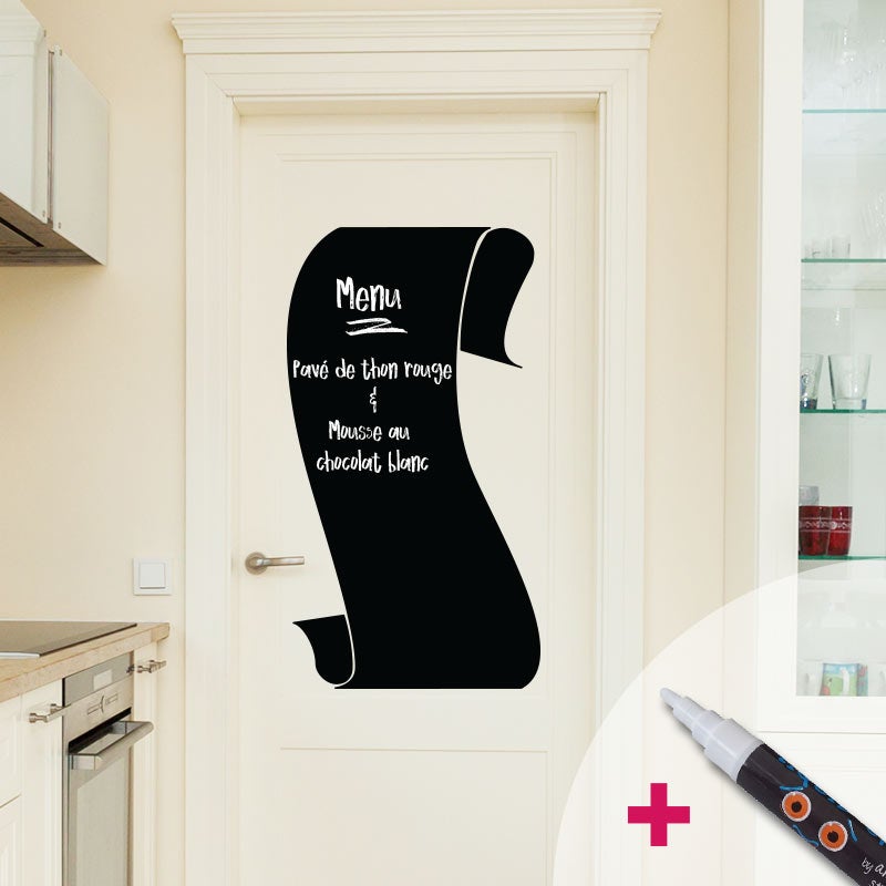 Adesivo lavagna stella filante + bianco gesso liquido - Sticker adesivo - adesivi murali - 65x35cm - 3