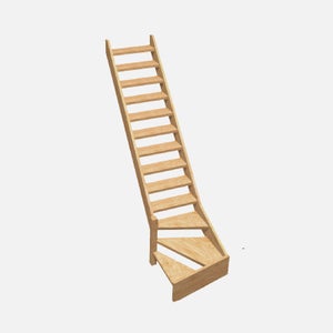Normandie - Escalier 1/4 tournant gauche
