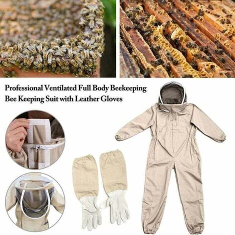 Combinaison D'apiculteur, Costume D'apiculture Professionnelle avec Gants, Vêtements À Capuchon Protection pour Apiculteurs XXL - 4