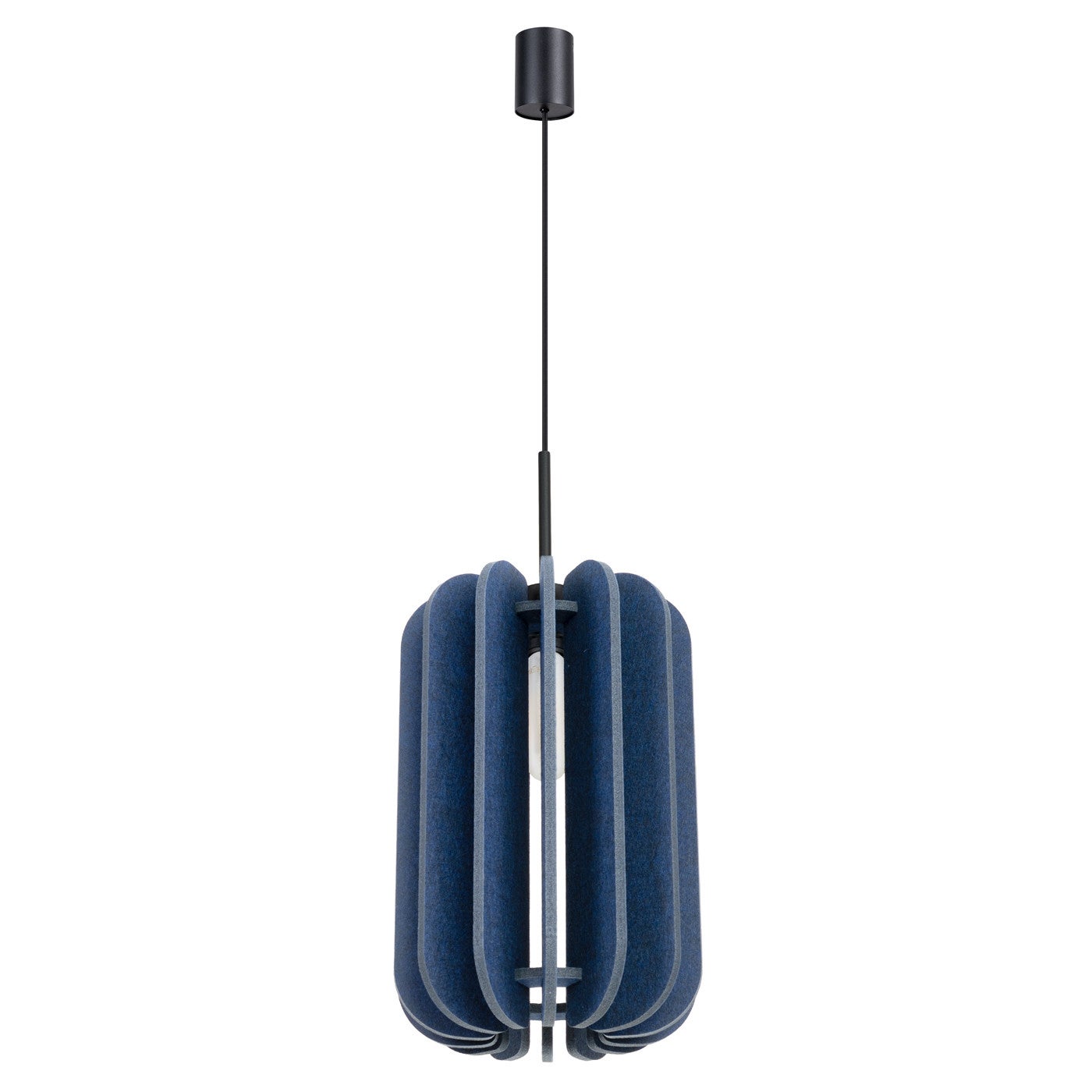Lampa sufitowa filcowa MULA granatowo-czarna 1xE27x40W filc wym:165x27x27cm IP20 Sollux Lighting - 2