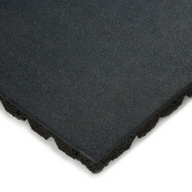 Loseta caucho antigolpes 500x500x20 mm negra para gimnasios y zonas infantiles | Lestare