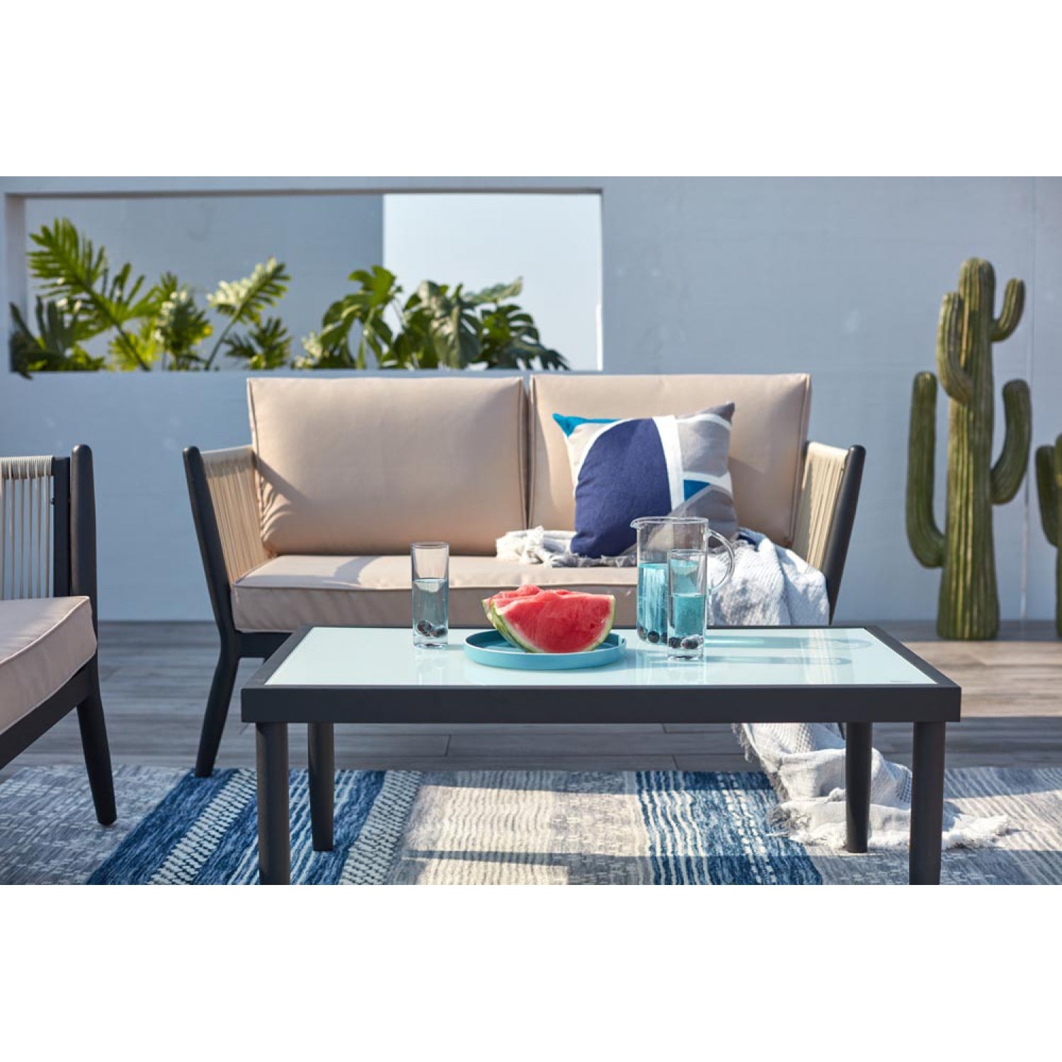 Salon de jardin en Aluminium Beige 4 personnes - 3