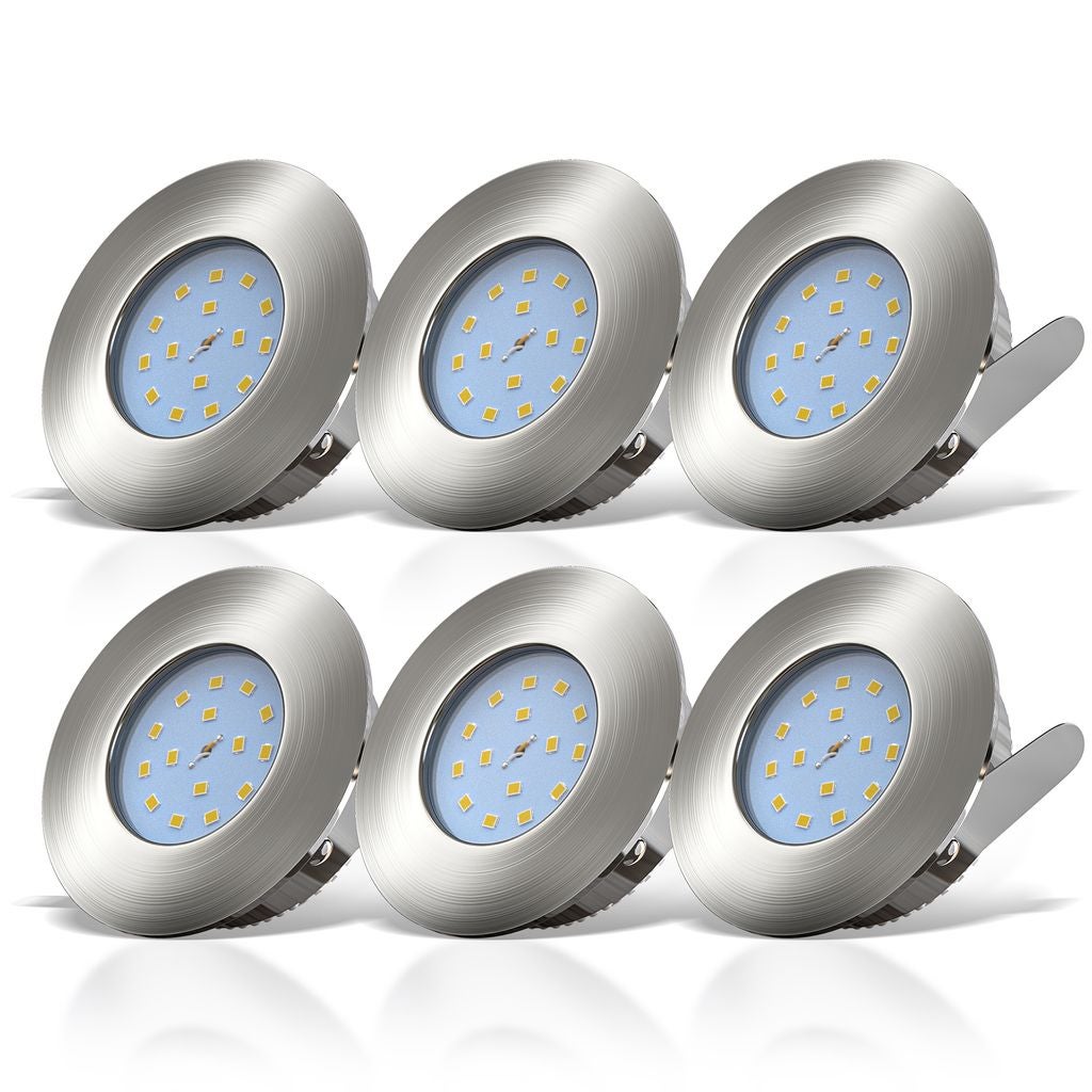 Lot de 3 spots LED à encastrer ultra plats salle de bain IP44 spots encastrables plafond Leroy