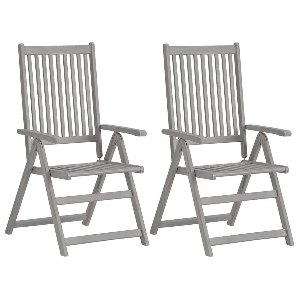Maison Exclusive - Chaises inclinables de jardin lot de 4 et coussins Bois acacia - 2