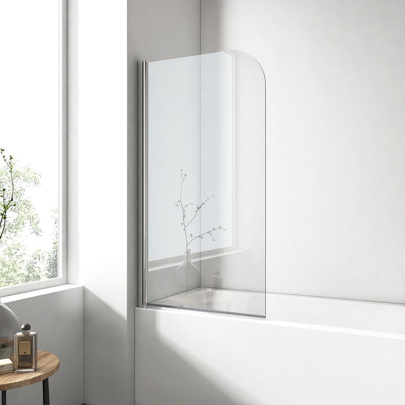 EMKE - Parawan nawannowy 70x140 cm Pojedynczy obrotowy - Powłoka nano - Chrom