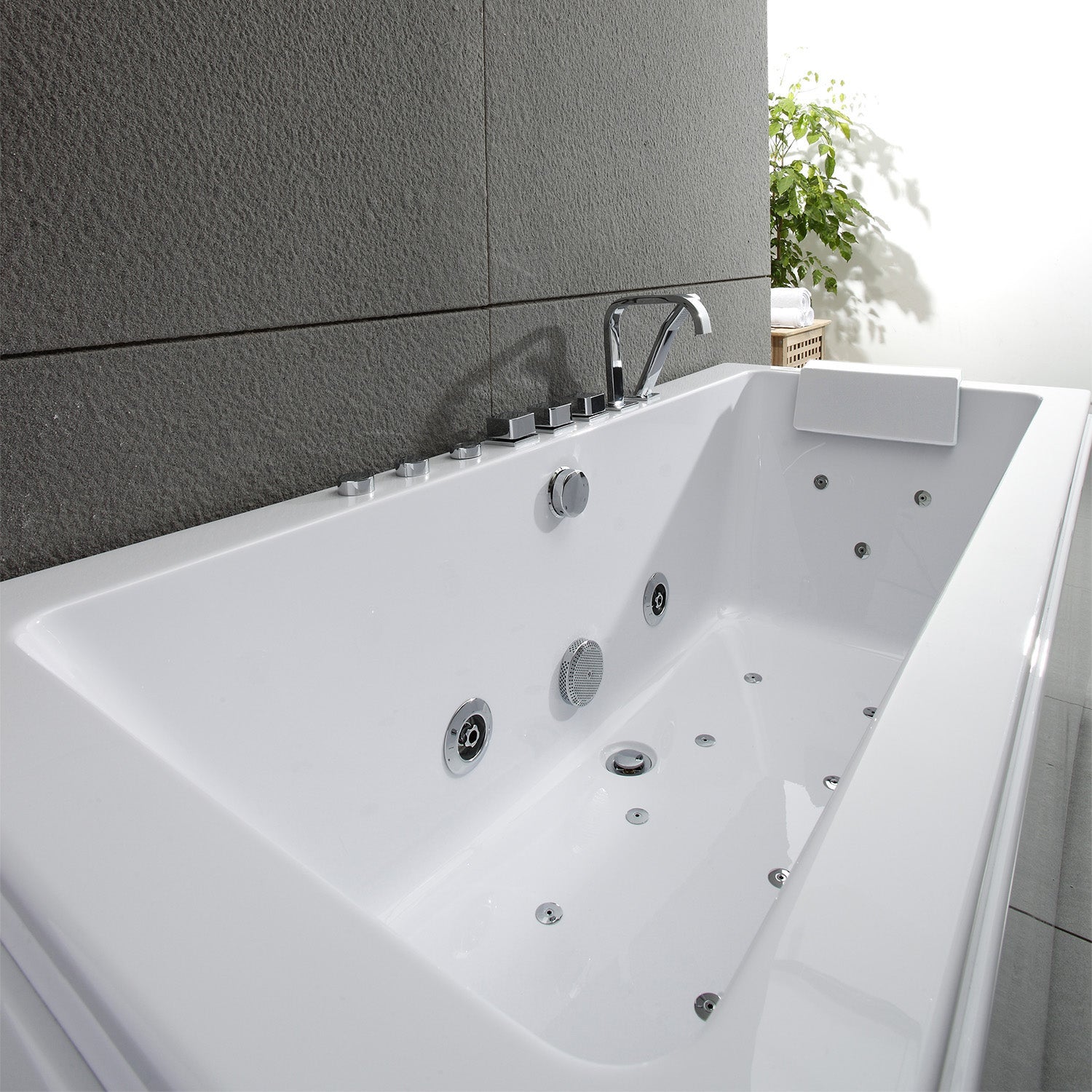Baignoire Balnéo Rectangulaire Sikinos White Jets 170 X78 X60 Cm, By Spalina - 6