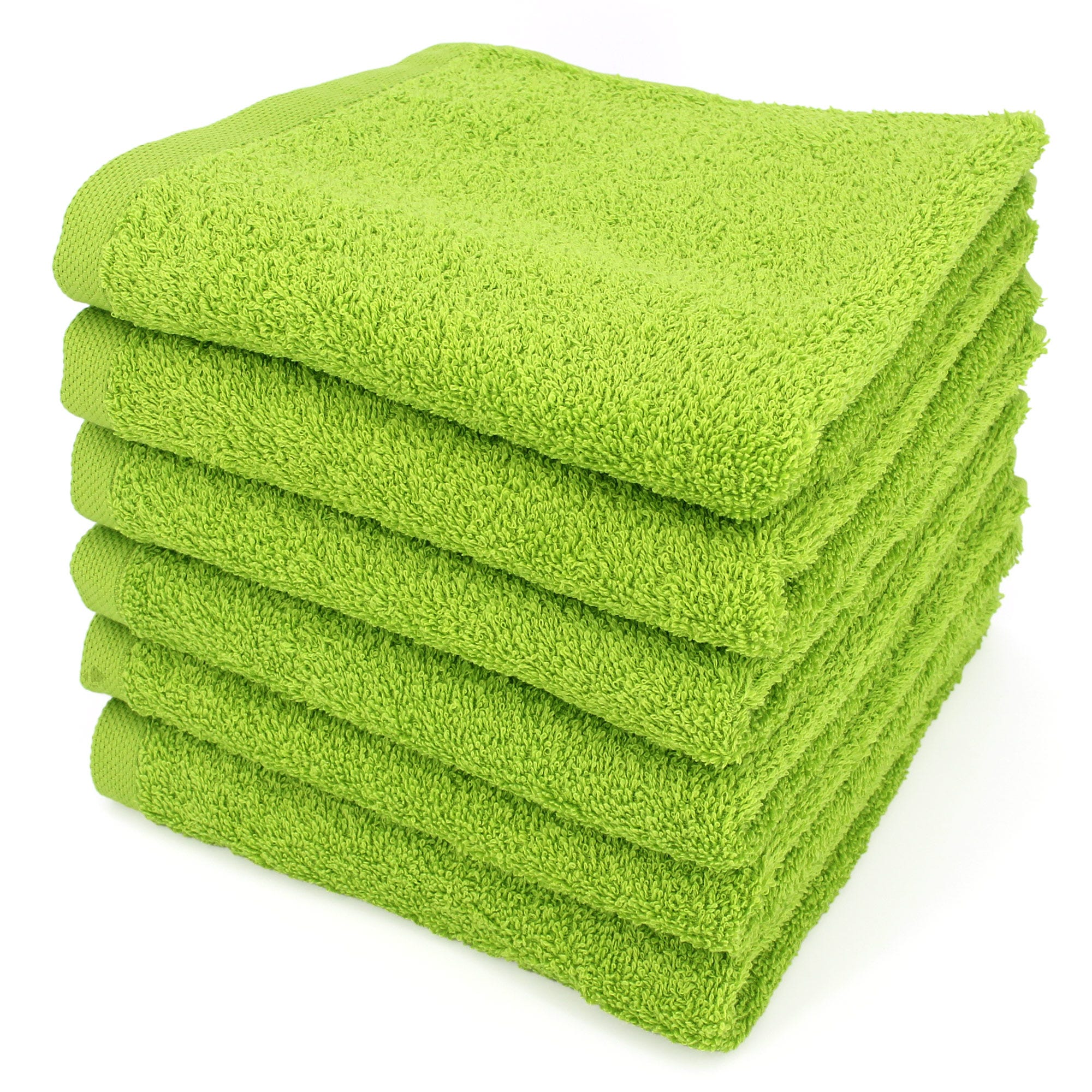 Lot De 6 Serviettes De Toilette En Coton égyptien 800 G/m² – 30x30 Cm – Qualité Hôtelière – Super Absorbantes Et Douces – Blanc