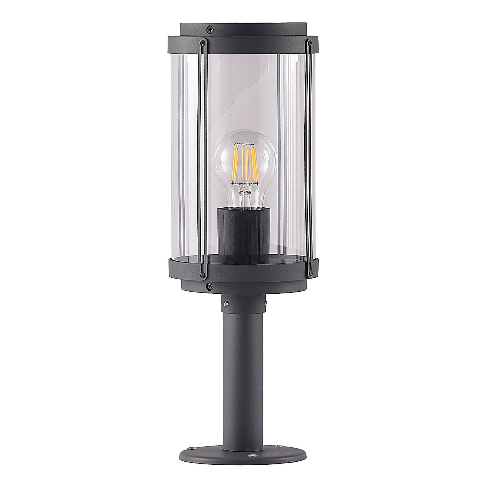 Lindby ojali baliza, redonda, gris oscuro, iluminación de senderos, baliza, iluminación de senderos, farola