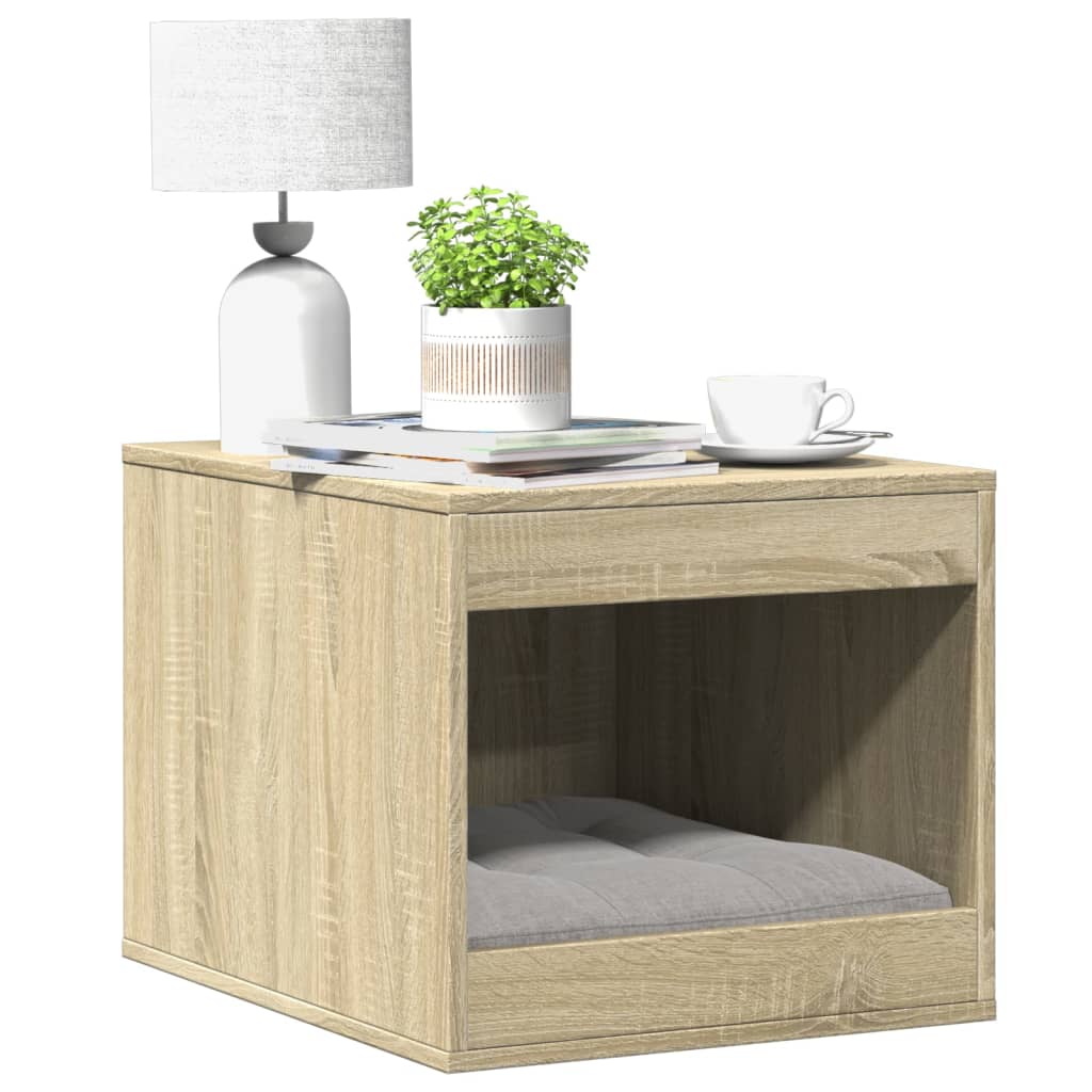 VidaXL Credenza Con Luci LED RGB - Rovere Sonoma - 72x34x61 Cm - Mobiletto Moderno Per Sala Da Pranzo
