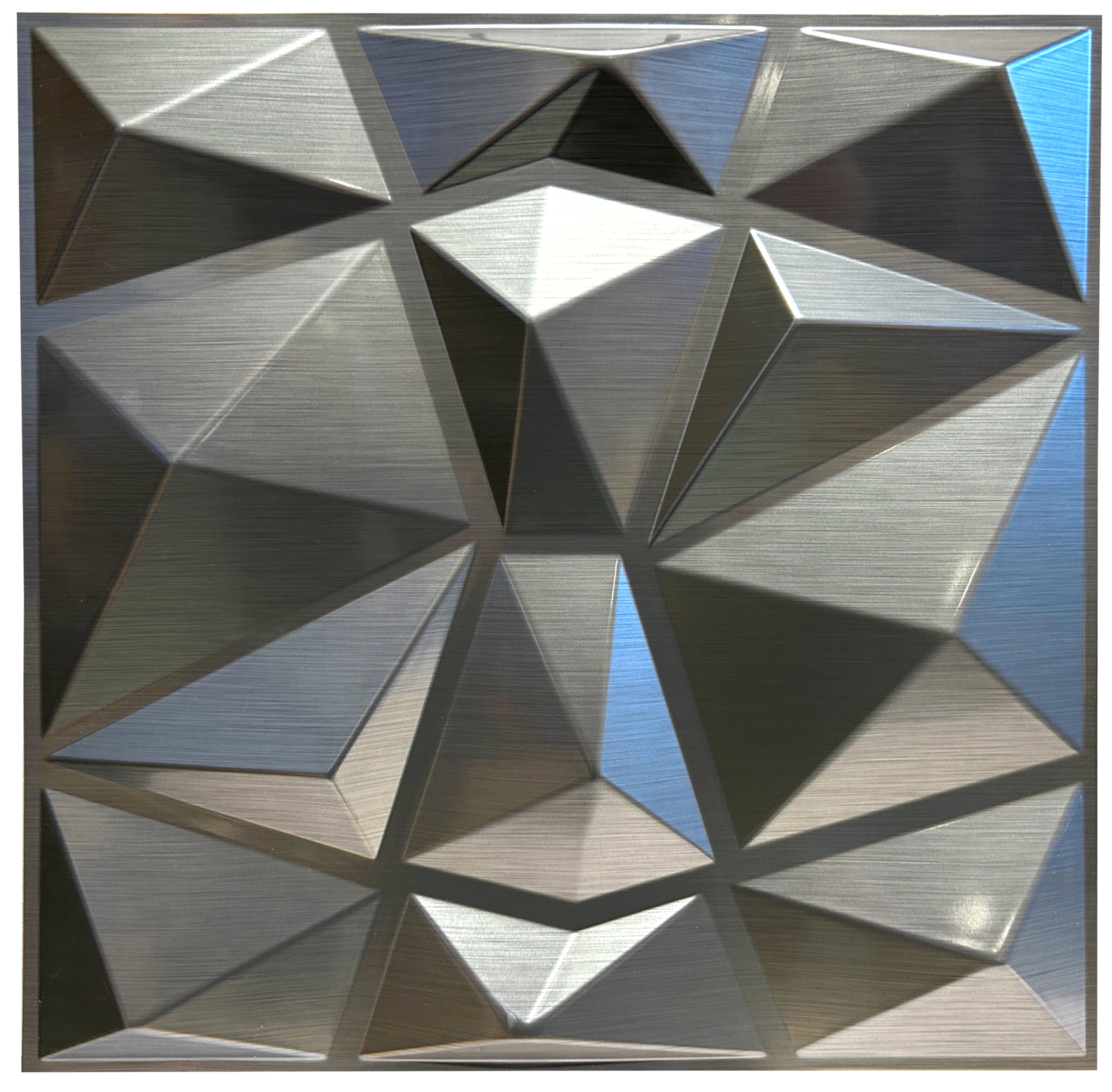 Lot de 12 panneaux muraux 3D en PVC – 3 m² – Effet diamant 
