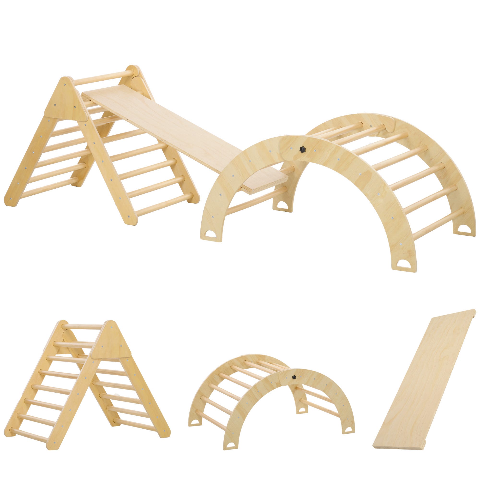 Triangle Bois Pin 50kg Triangle D'Escalade 5 En 1 Avec Toboggan AIYAPLAY - Parcours Motricité Bébé 18-48 Mois Jusqu'à 50kg Triangle Bois Pin 50kg Triangle D'Escalade 5 En 1 Avec Toboggan AIYAPLAY - Parcours Motricité Bébé 18-48 Mois Jusqu'à 50kg