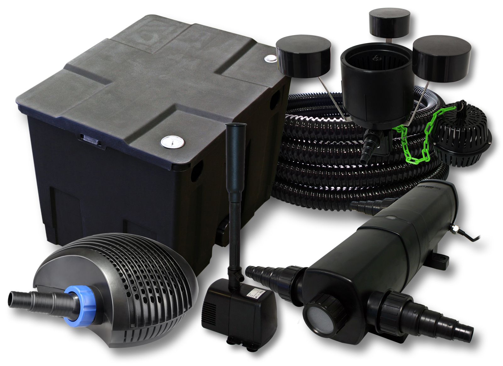 Set Filtro Laghetto 90000l SunSun - Con UV 24W, Pompa 80W, Skimmer E Fontana, Per Giardino - Foto 13