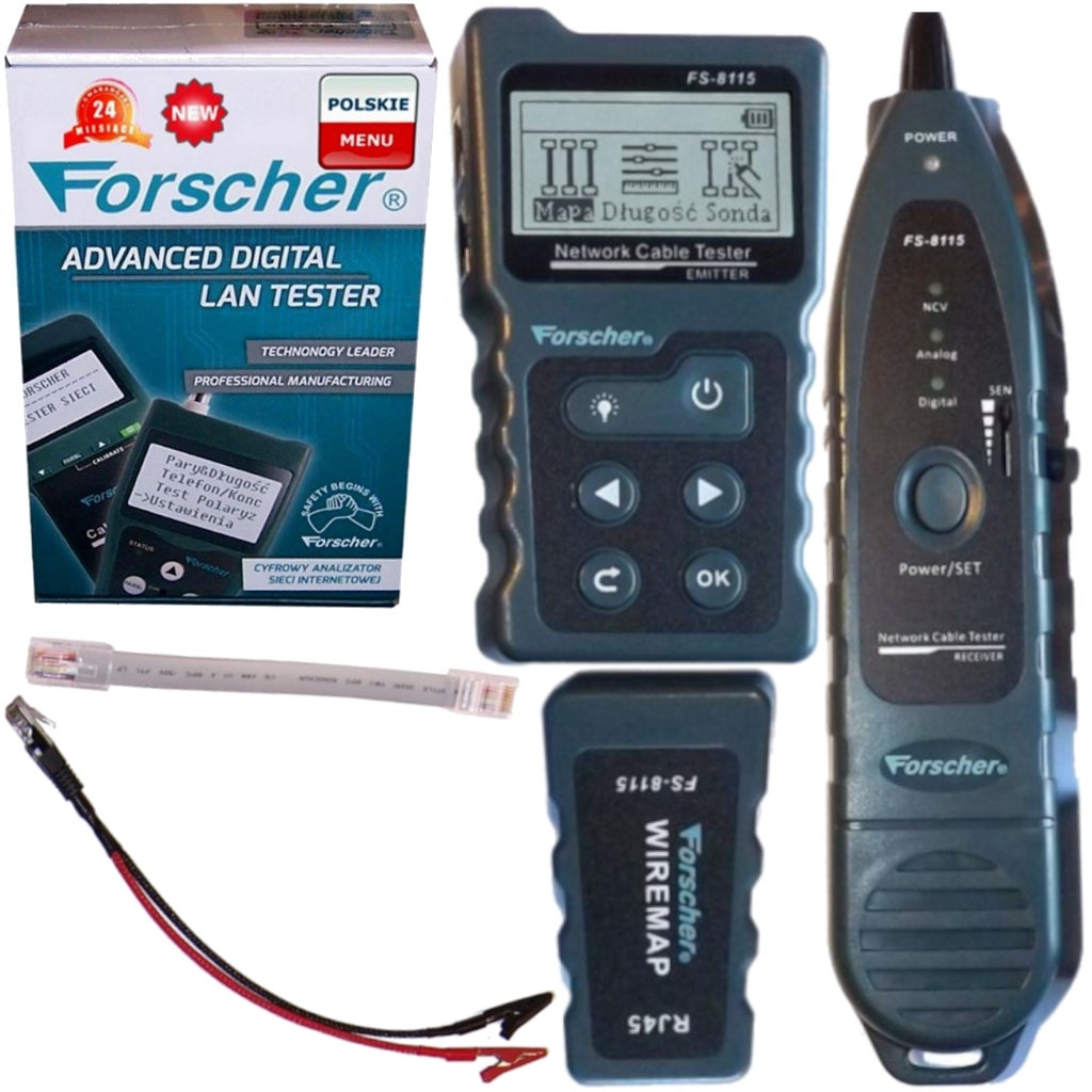 FORSCHER FS8115 TESTER SIECI LAN PoE SZUKACZ PAR