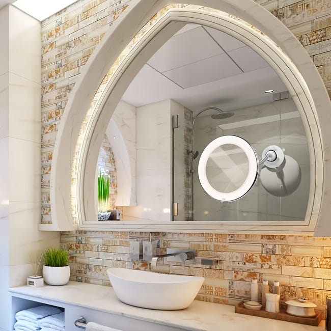 Pensile da Bagno Rotondo, Armadietto per medicinali Circolari Fissato al Muro con Specchio, Ripiani a 3 Livelli 50/60/70 cm Armadietti da Bagno con Specchio per Soggiorno Cucina Camera da Letto Pensile da Bagno Rotondo, Armadietto per medicinali Circolari Fissato al Muro con Specchio, Ripiani a 3 Livelli 50/60/70 cm Armadietti da Bagno con Specchio per Soggiorno Cucina Camera da Letto
