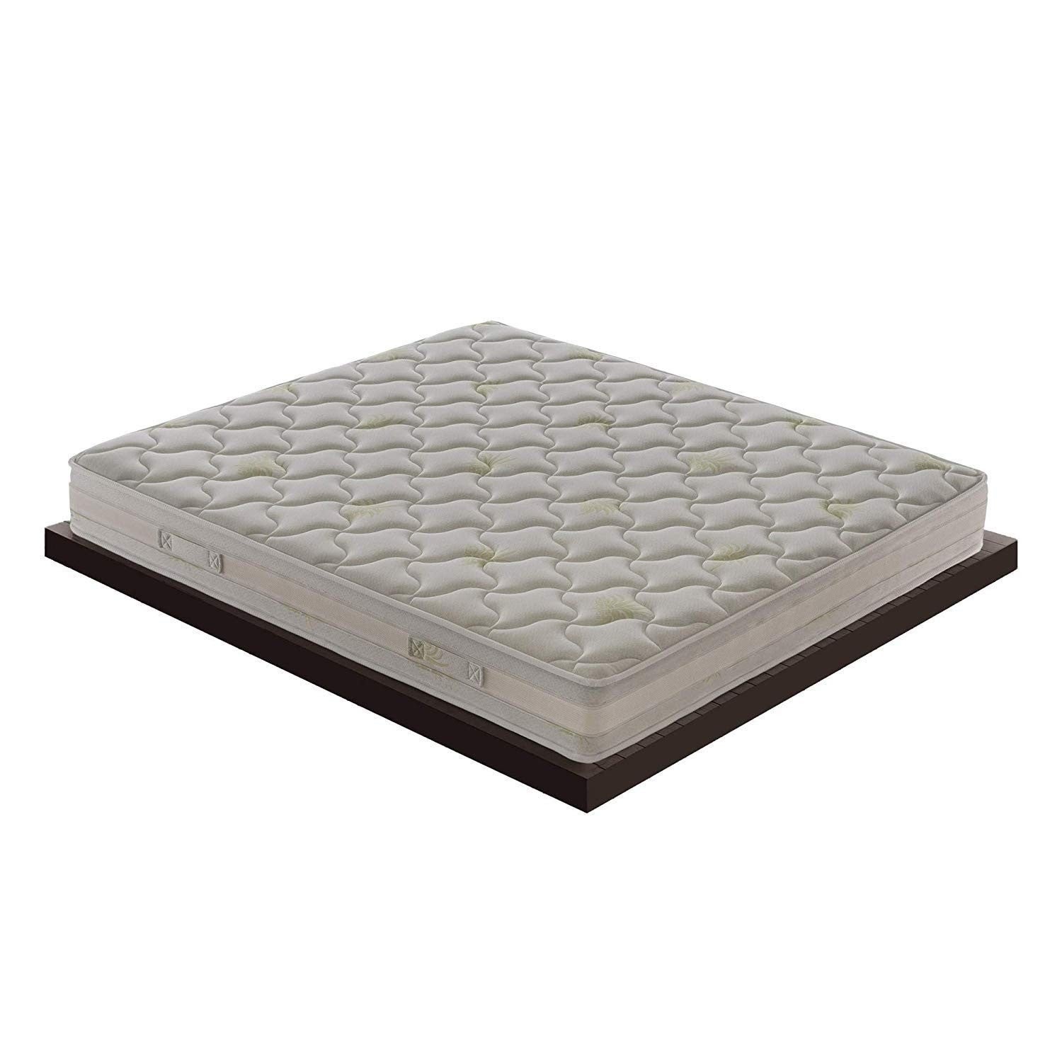 MaterassieDoghe - Matelas 150x200 à mémoire de forme - Hauteur 25 cm - Mousse à mémoire de forme 5 cm - gel d'aloès rafraîchissant - 2