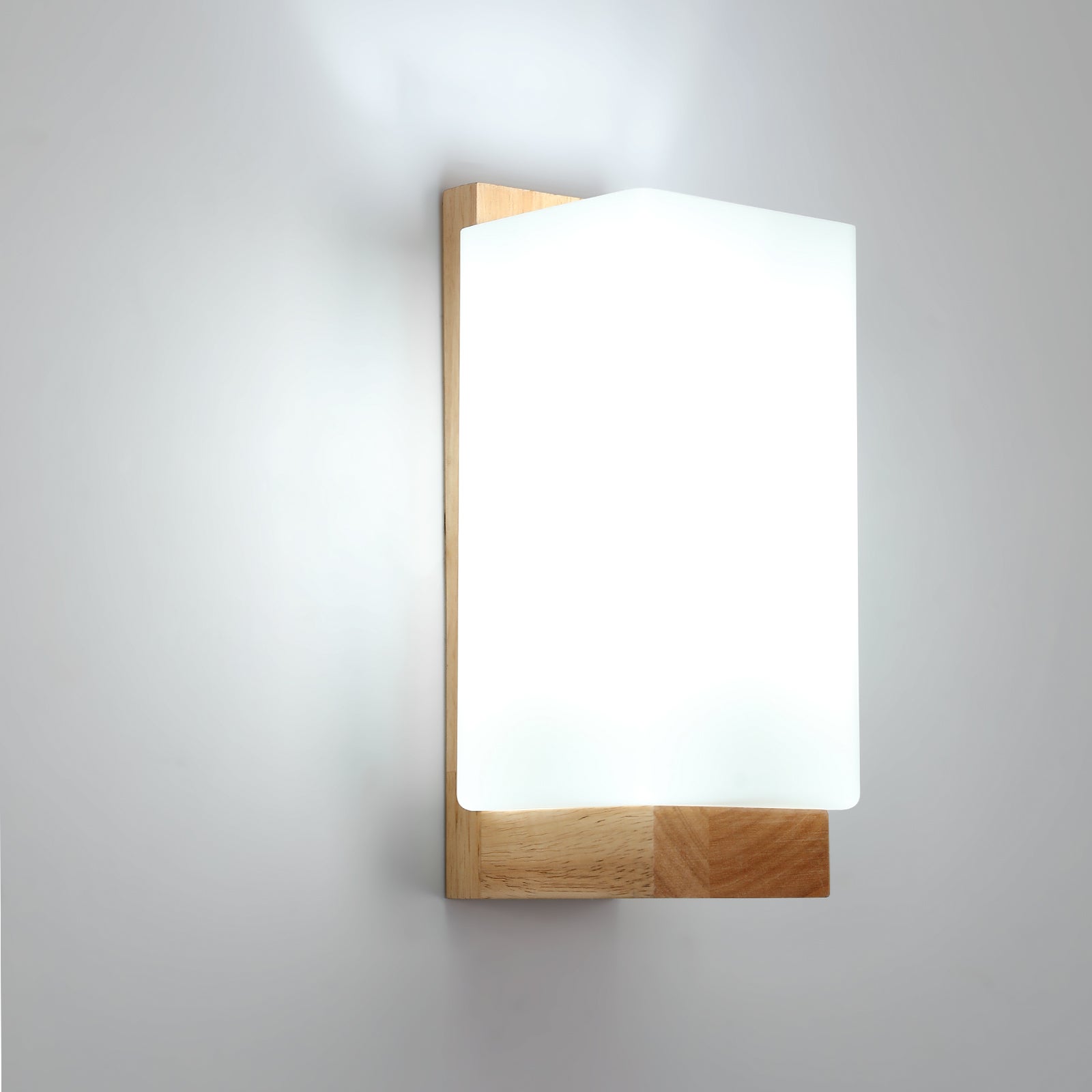 Lámpara de pared de interior vintage, lámpara de pared de madera, E27 lámpara de pared de iluminación interior para dormitorio, salón, pasillo - 9
