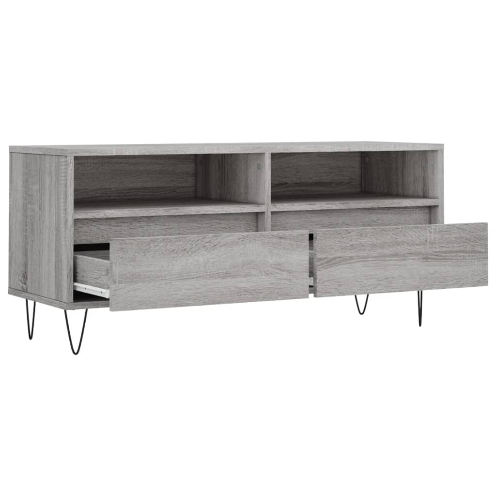 Maison Exclusive - Meuble TV sonoma gris 100x34,5x44,5 cm bois d'ingénierie - 6