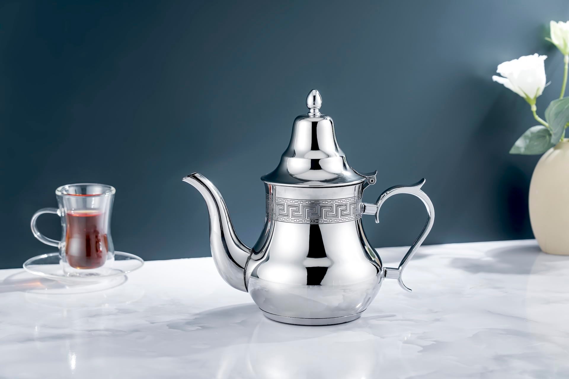 Teiera In Acciaio Inox Con Infusore Rimovibile - Per Tè Sfuso, Compatibile Con Induzione, Design Moderno - Foto 2