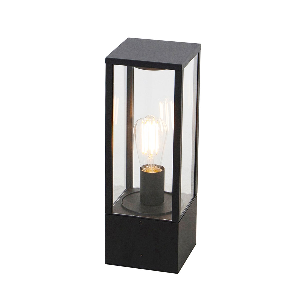 Industrialna lampa stojąca czarna 40 cm IP44 - Charlois