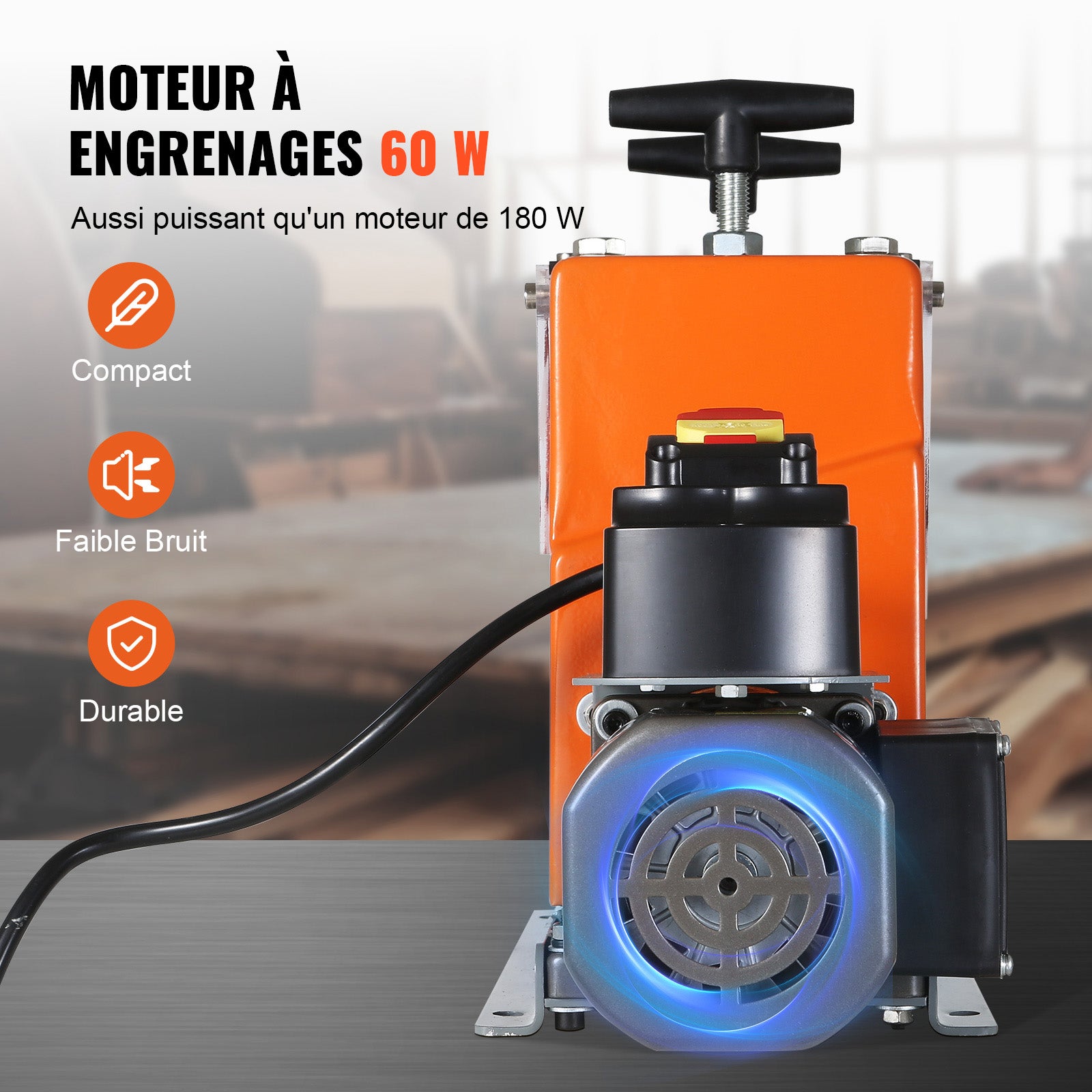 Machine à Dénuder Électrique 60W VEVOR, Dénudeur de Câble 1,5–25 mm, 6 Canaux Ronds + 1 Plat, Réglage Visible pour Recyclage Fil de Cuivre - 3