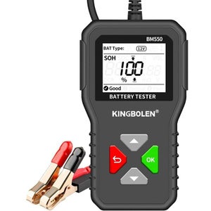 Testeur De Batterie Auto 12V/24V - Analyse CCA, Tension, Résistance - Pour Voiture, Camion, Moto, Bateau - Écran Couleur 2,7"