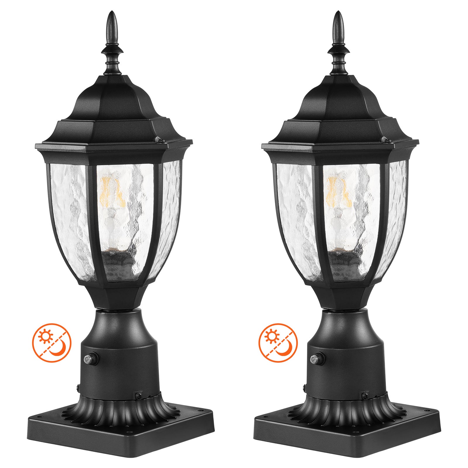 2x lampa zewnętrzna lampa ogrodowa lampa zewnętrzna oświetlenie ścieżki E27 lampa podłogowa 39cm VEVOR