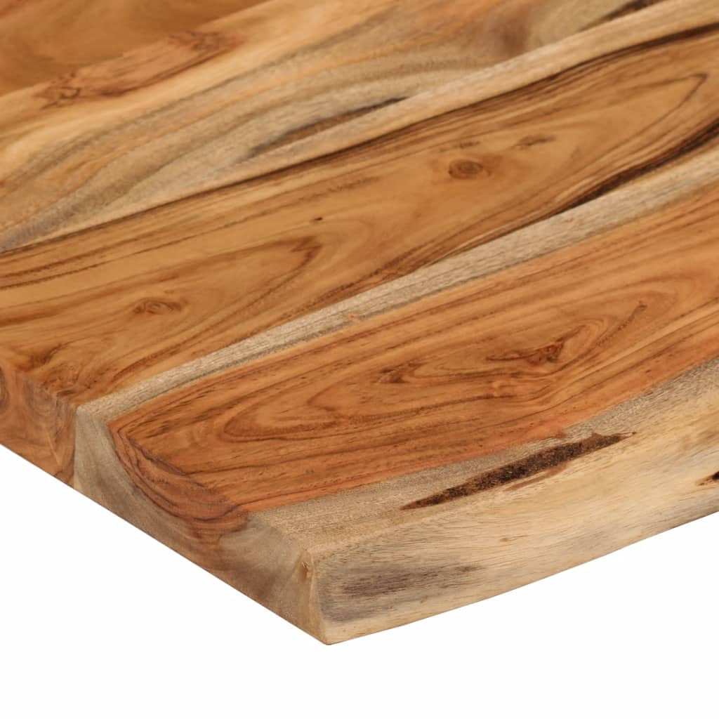 Étagère murale | Étagère flottante | Étagère suspendue rectangulaire massif acacia bordure assortie CFW933665 - 7