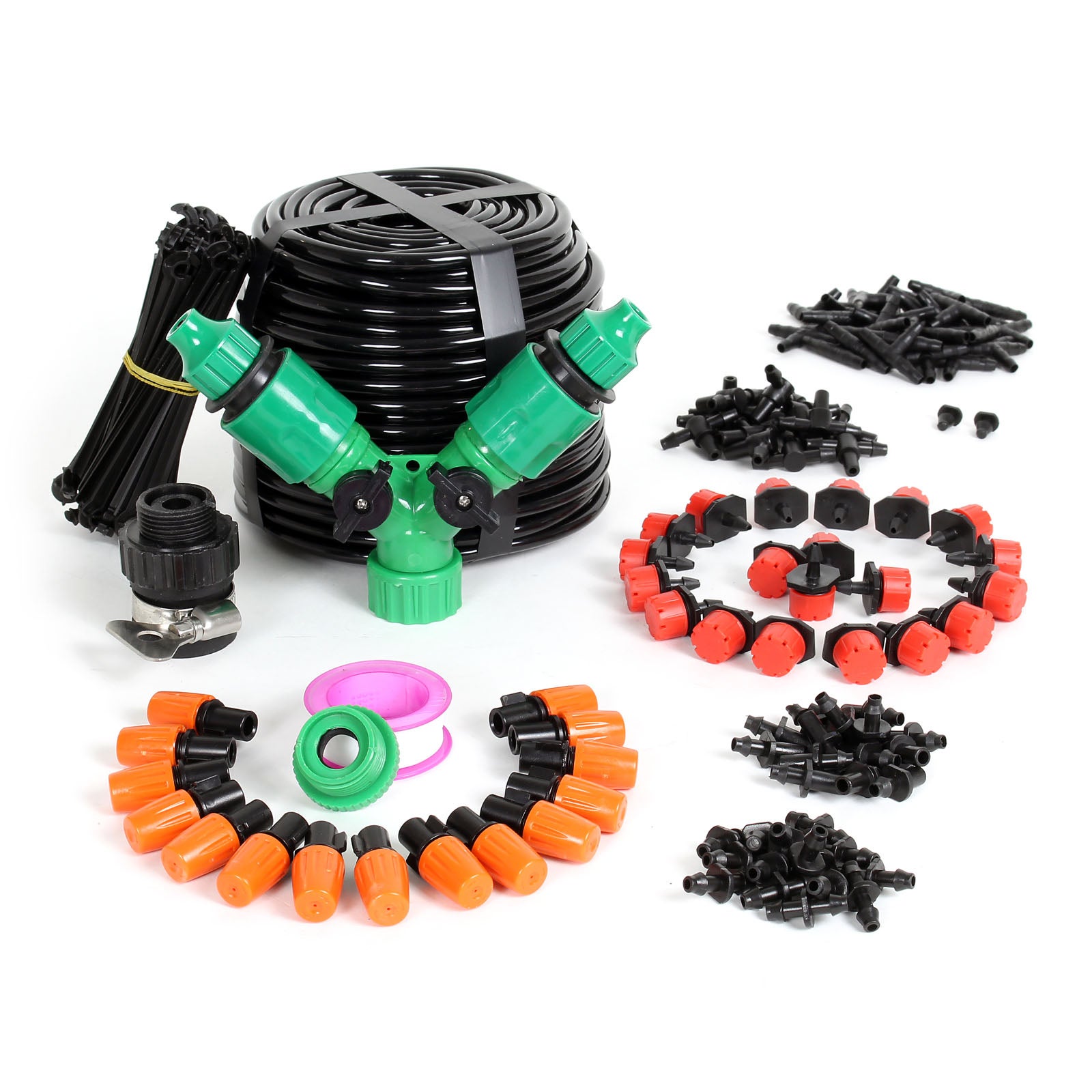 Système D'Irrigation Solaire Automatique Hillvert - 50 Goutteurs + Tuyau 10m - Arrosage Goutte à Goutte Écologique