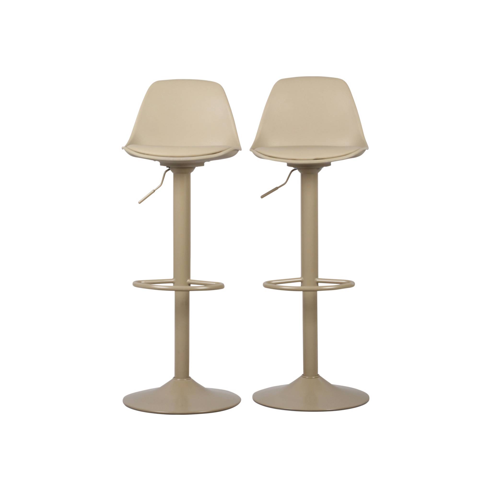 Set di 2 sgabelli da bar in similpelle regolabili, Cappuccino - 5