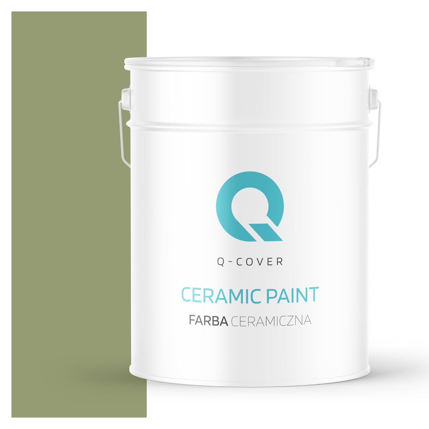 Farba Ceramiczna Do Ścian i Sufitów Q-Cover Zgniła zieleń ciemny H2231 Głęboki Mat 10L