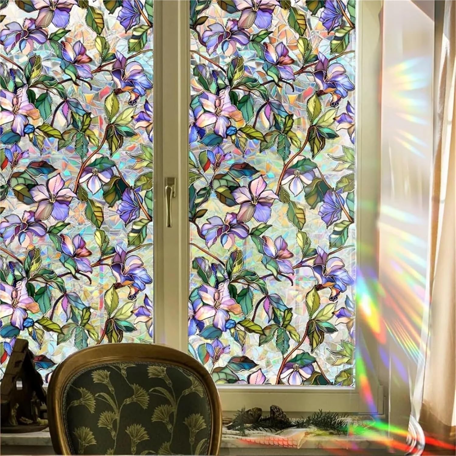 Sztuka 43x100 cm Folia okienna, samoprzylepna folia termotransferowa do szkła, folia zapewniająca prywatność, filtr przeciwsłoneczny, kryształowa foli