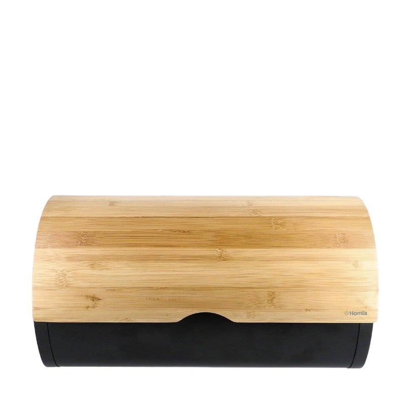 Chlebak RAKEL zaokrąglany czarny 38x25x21 cm HOMLA