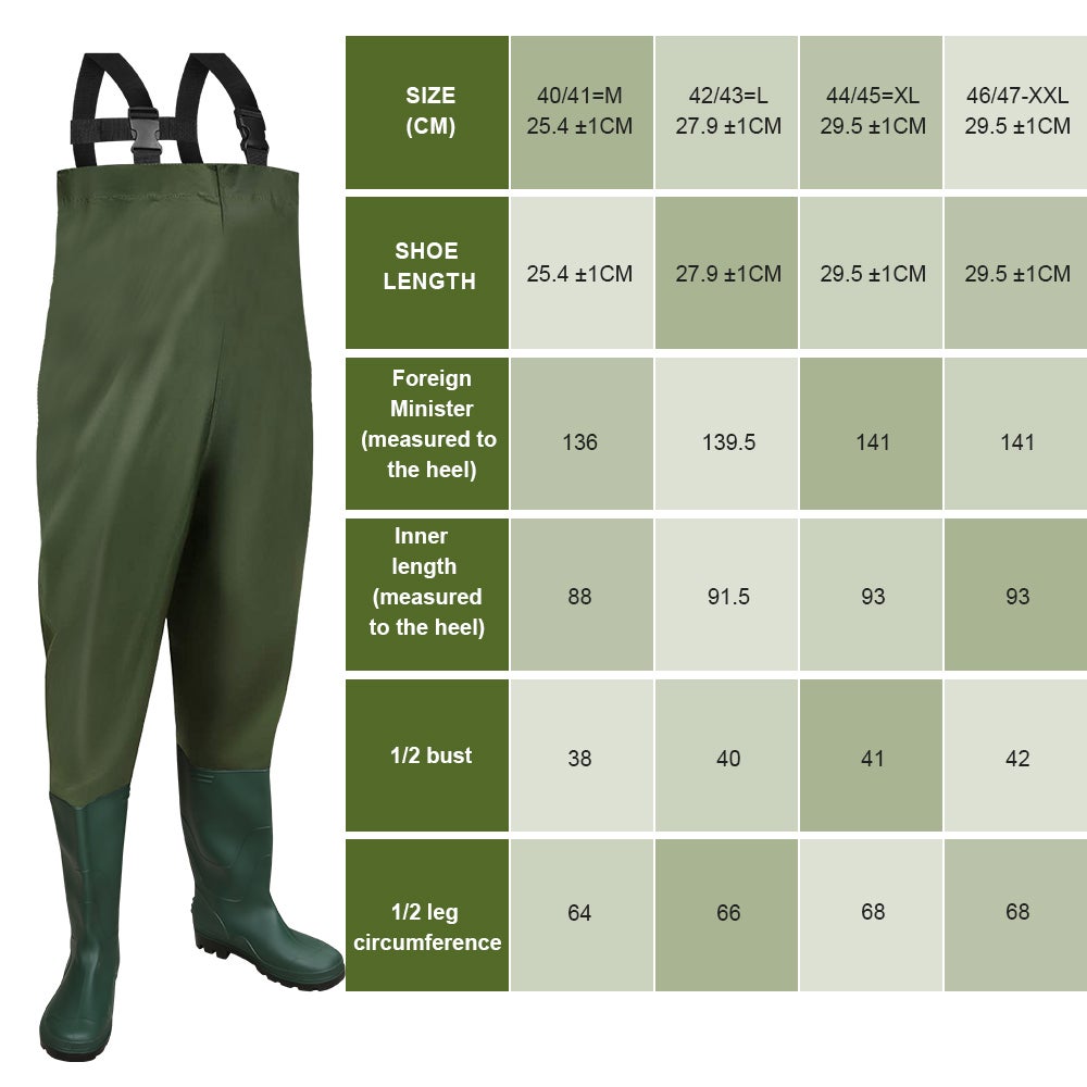 Waders pantalons de pêche Nylon imperméables pantalons d'étang pêcheur bottes de pêche taille XXL 46/47 - 2