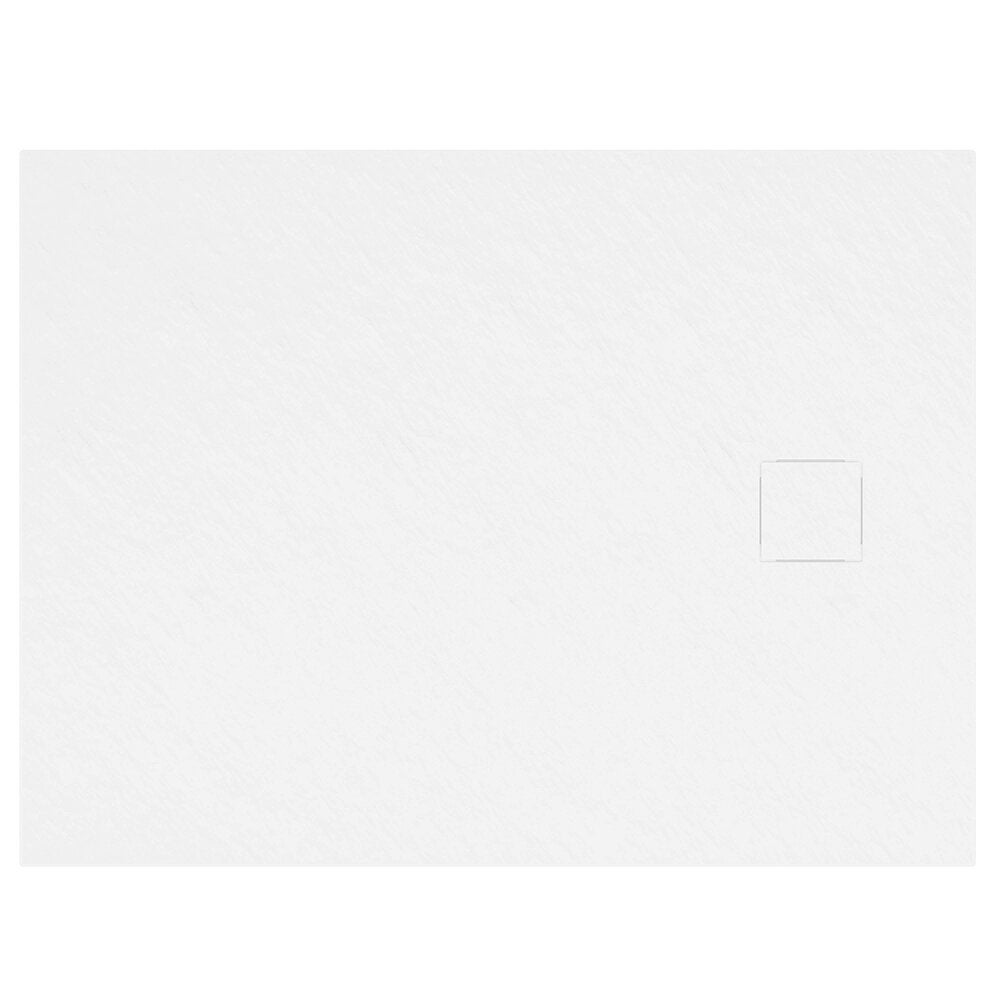 Receveur de douche 90 x 110 cm, couleur blanc effet pierre | Samos - 7