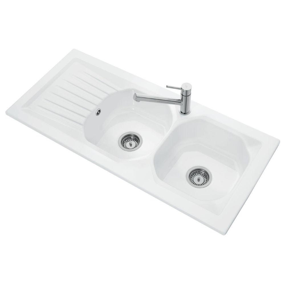 Evier céramique à encastrer 2 bacs 113x51cm VILLEROY ET BOCH Nestor plus - 4
