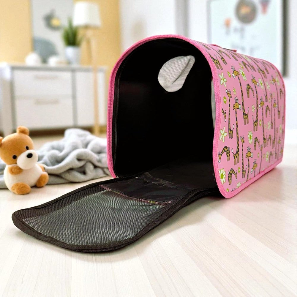 Bolsa de transporte para animais de estimação, ideal para gatos. Dobrável e flexível, ideal para transportar animais (rosa, 37 x 24 x 18 cm). - 2