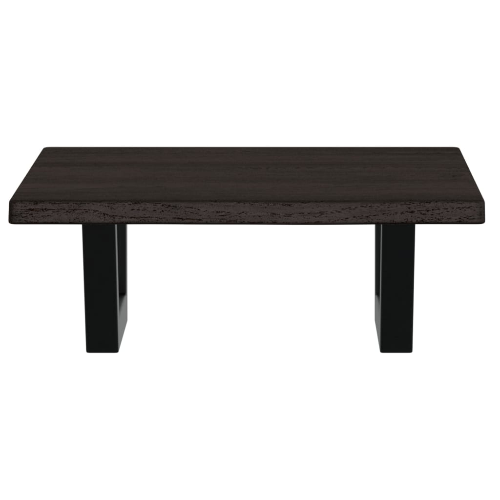 Maison Exclusive - Ripiano a Parete per Lavabo in Acciaio e Massello di Rovere - 4