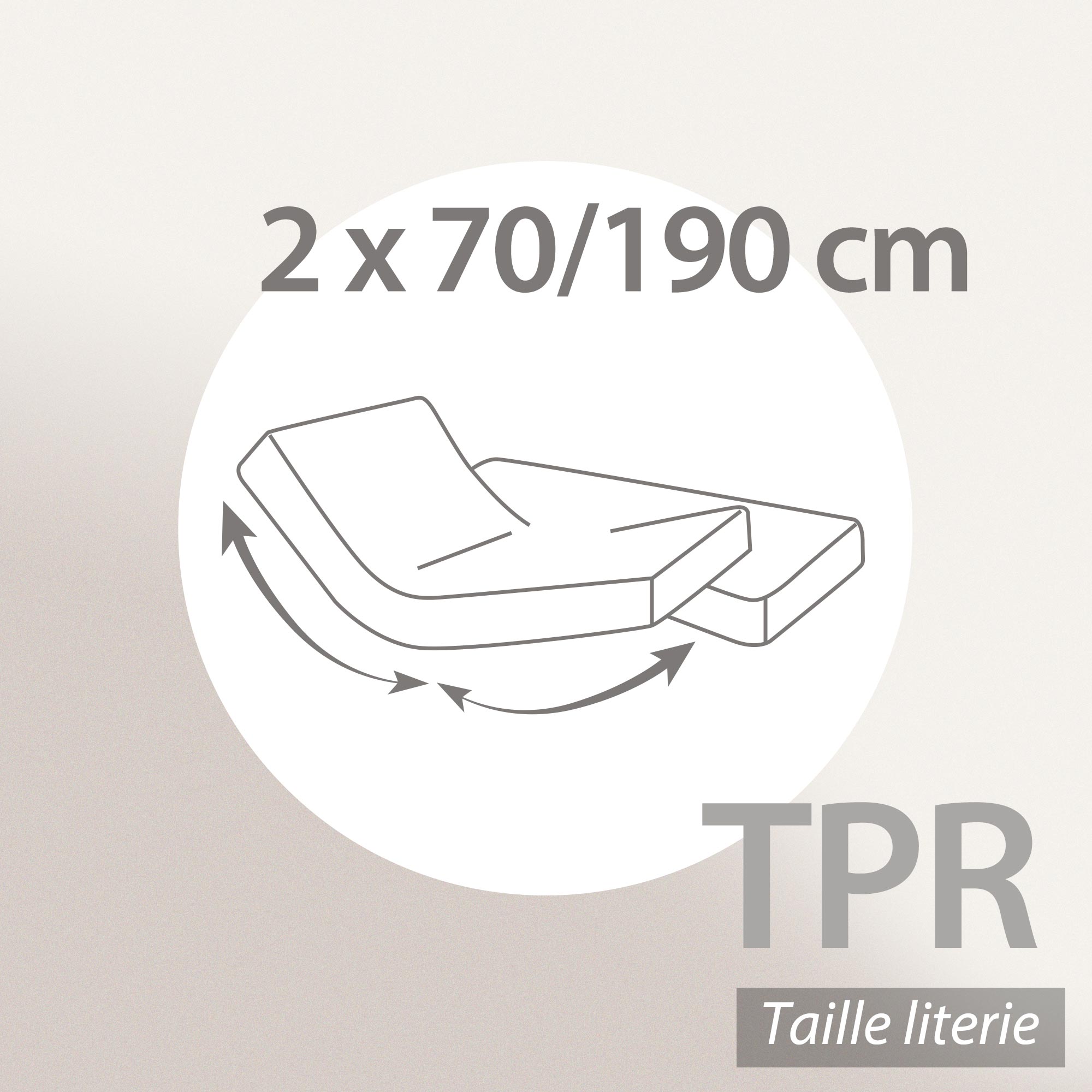 Protège matelas ANTONIN 2x70x190 cm bonnet 23 cm molleton 220 g/m² absorbant blanc lit articulé TPR - 6