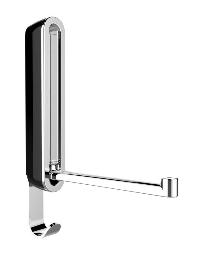 Porte-serviette pliable SIGMA premium, couleur noir, WENKO