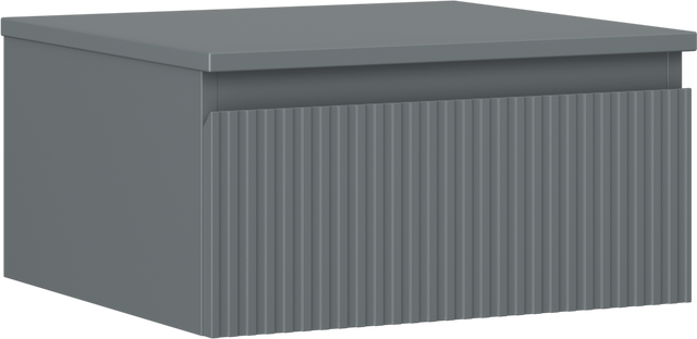 Mexen Rivel armoire de salle de bain sous-lavabo 50 cm avec plateau, 1 tiroir, rainuré, graphite mat - 91A20-05023-1-BFC66