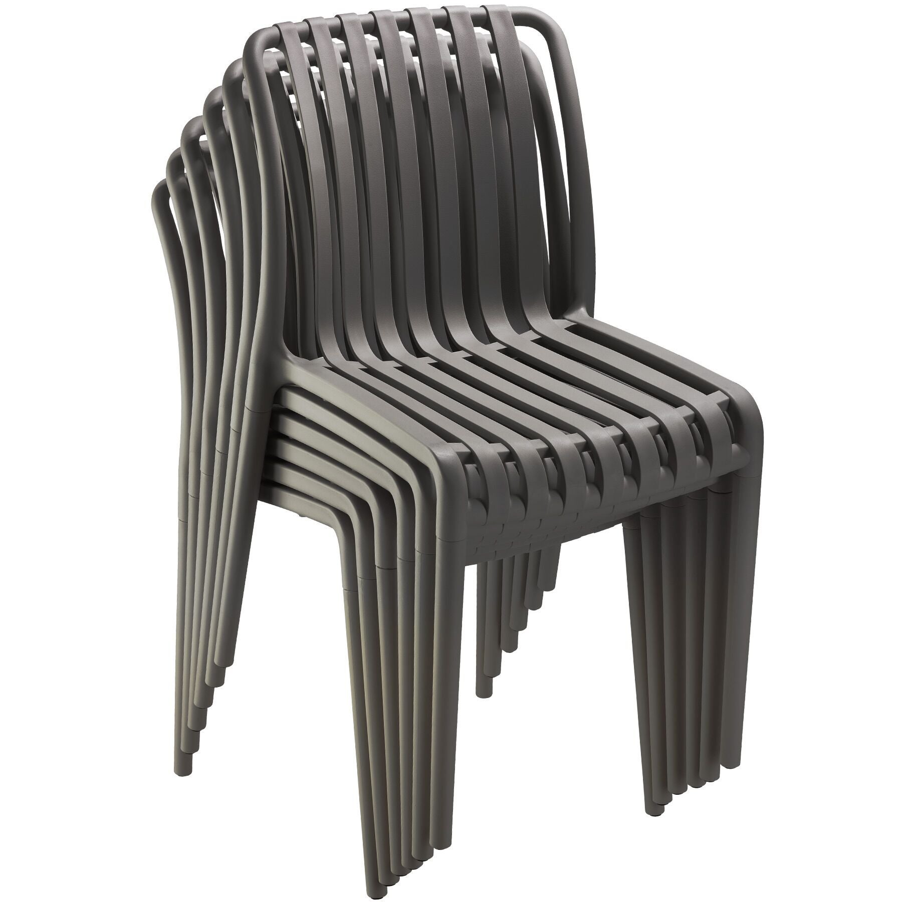 Chaises de jardin en polypropylène 6 places empilables et résistantes aux intempéries TECTAKE - 6