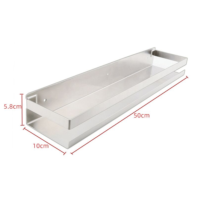 Prateleira Prateleira de Duche em Aço Inoxidável 50cm Prateleira de Parede Casa de Banho Suporte de Arrumação - 2