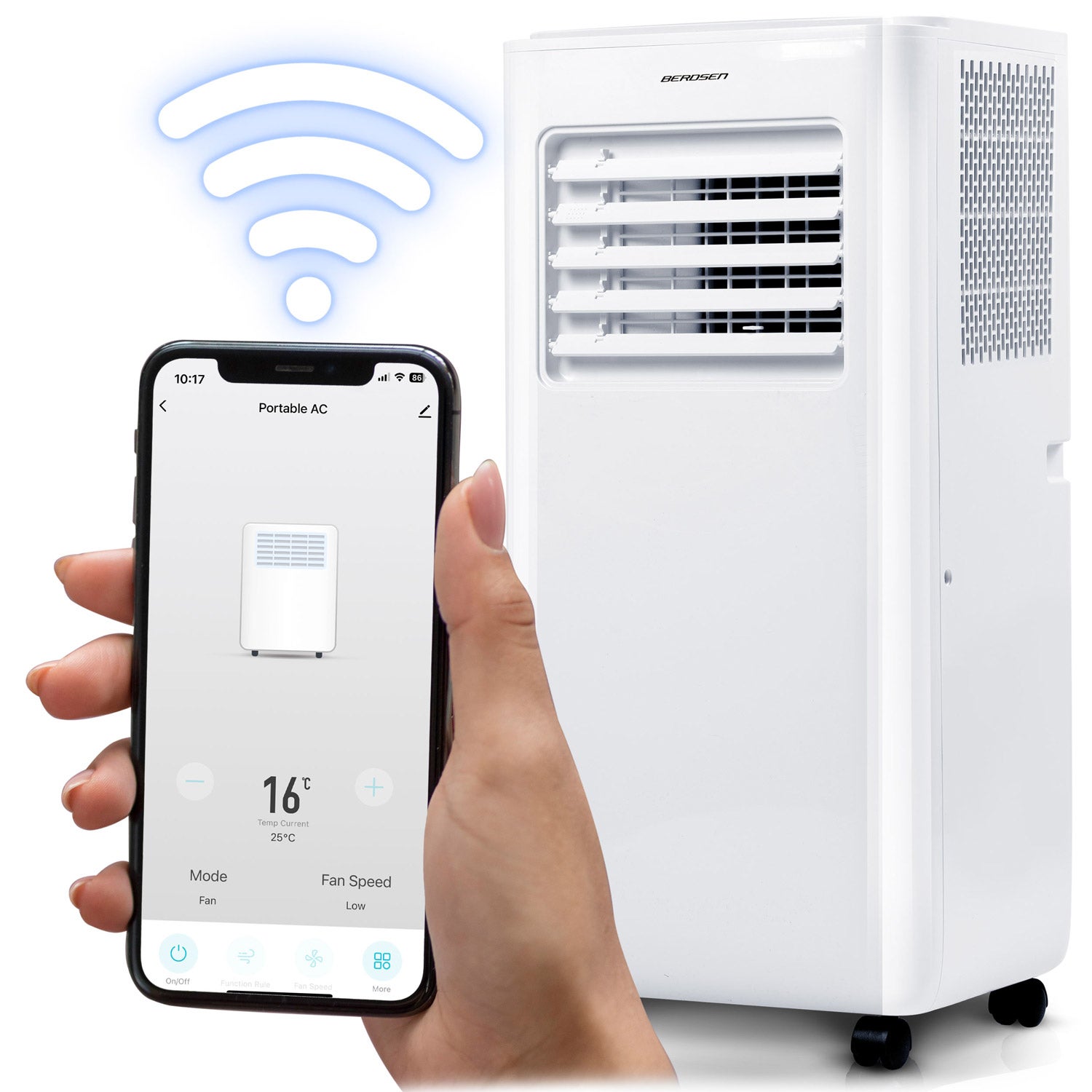 Klimatyzator przenośny Berdsen BD-580 2,9kW WiFi Osuszacz 40m2 26l Tuya Smart + Uszczelka - 5
