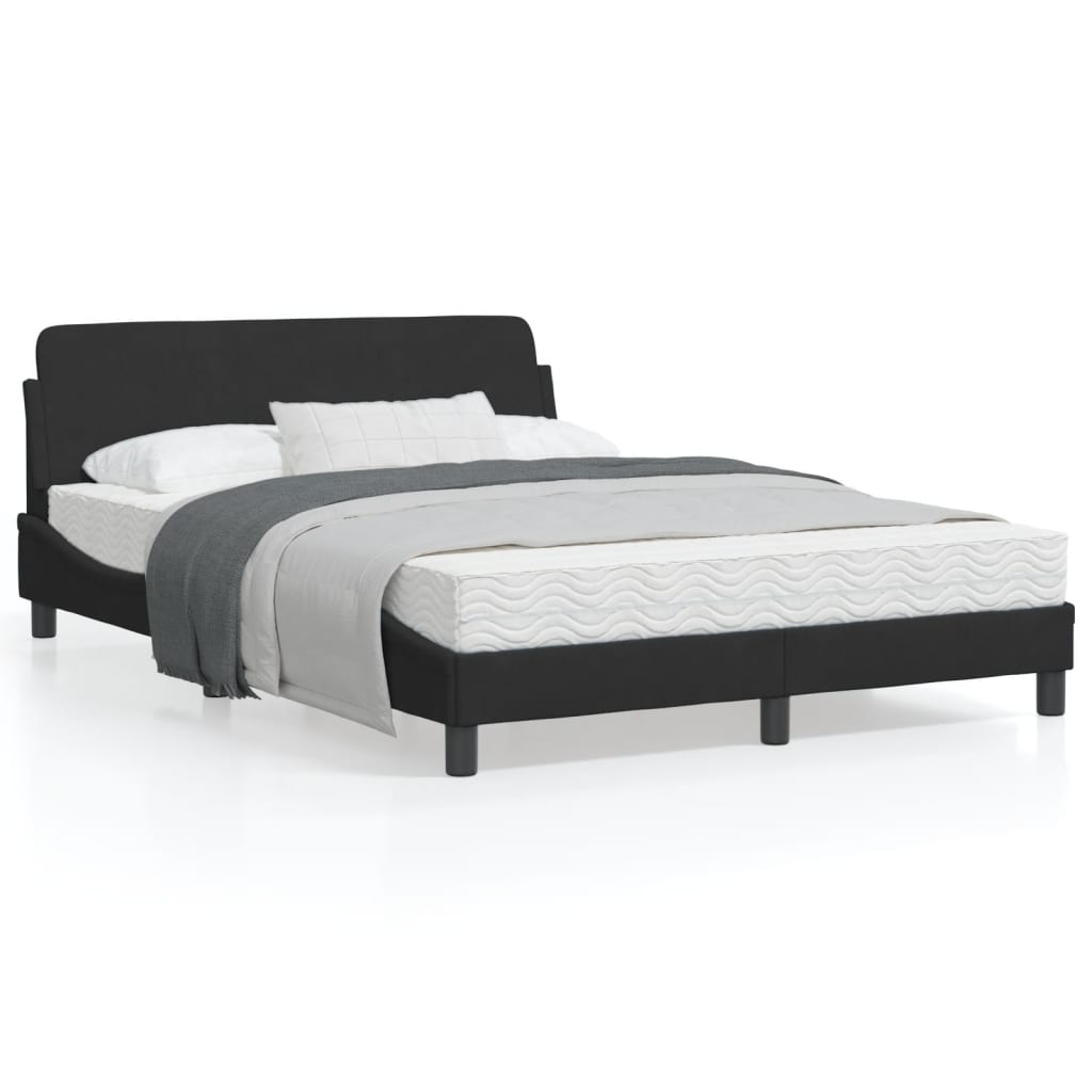 The Living Store Cadre De Lit Sans Matelas Avec Tête De Lit Noir 90x190 Cm Cadre De Lit Lit Double Literie Meuble Chambre Tete De Lit 83492516
