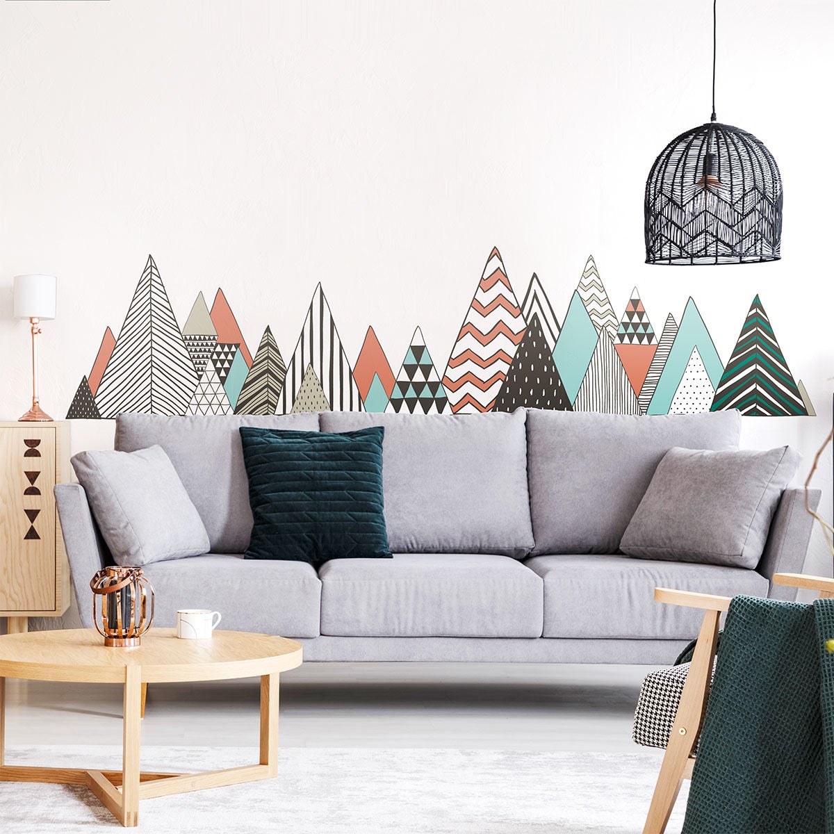 Adesivo montagna scandinavo torngat - Sticker adesivo - adesivi murali - 70X115cm - 3