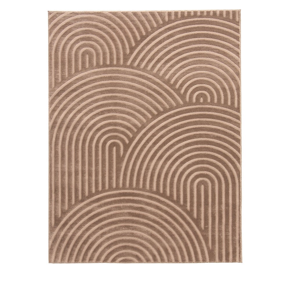 Tapis Texture Repetable Jago - Tapis texturé à motifs en arches - Mocca - 200x290cm | Leroy Merlin
