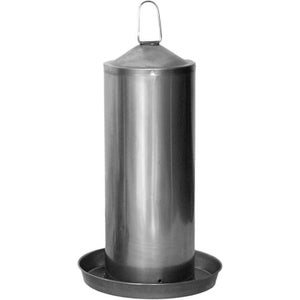 Abbeveratoio Per Polli In Acciaio Inox 304 – 3 Litri, Senza BPA, Da Appeso O A Terra, Con Vassoio Extra Large, Per Pollame