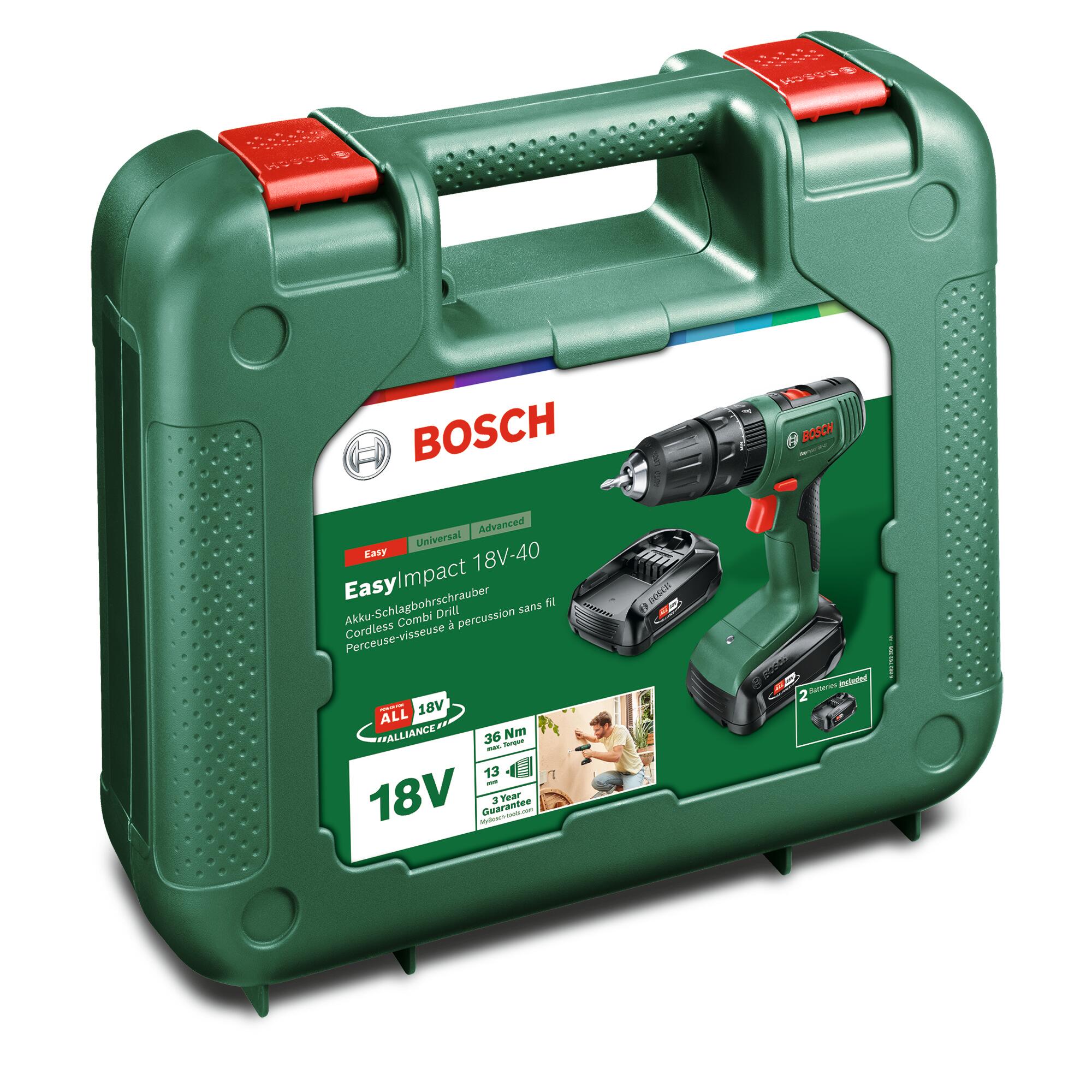 Perceuse à percussion sans fil BOSCH EasyImpact 18V + 2 batteries 2,0Ah + Mallette - 7