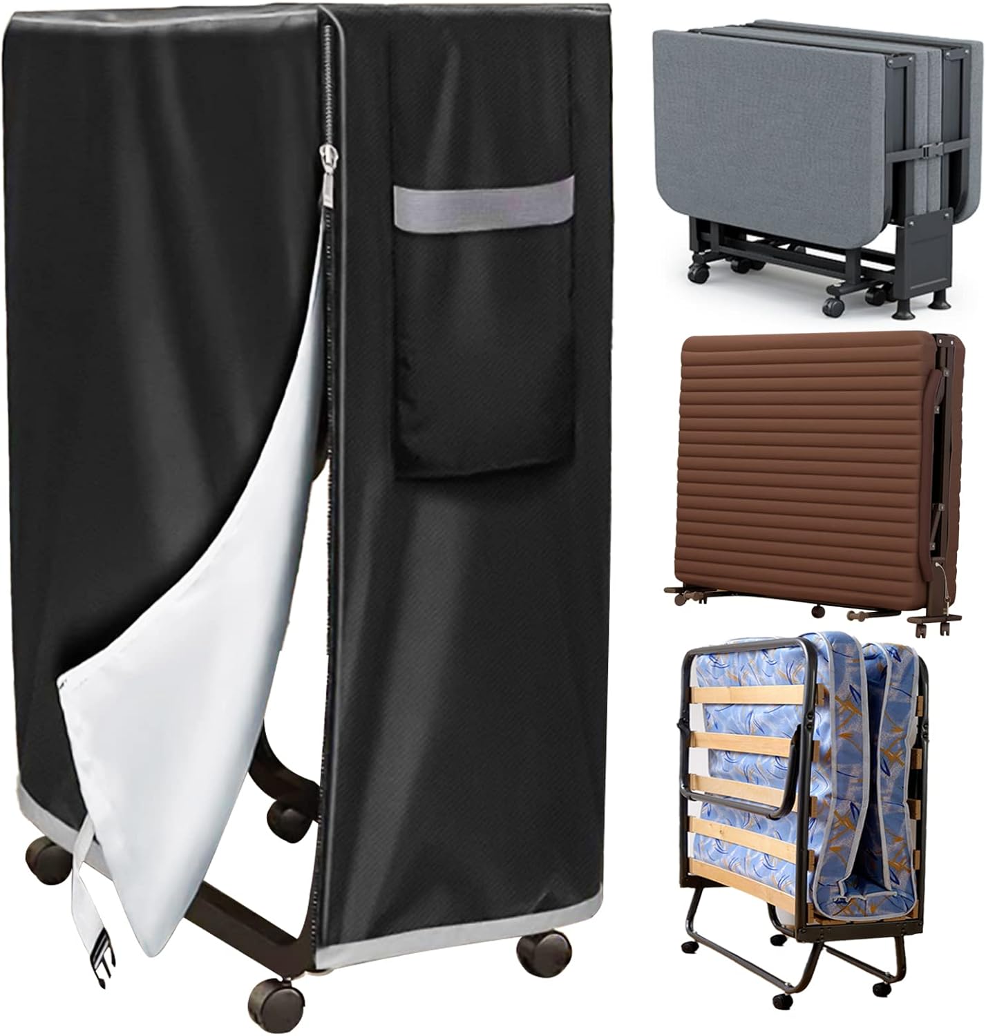 Wielofunkcyjny, wodoodporny, składany pokrowiec na materac, 99 x 38 x 114 cm.